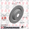 Zimmermann Brake Disc - Standard/Coated, 400.3688.20 400.3688.20